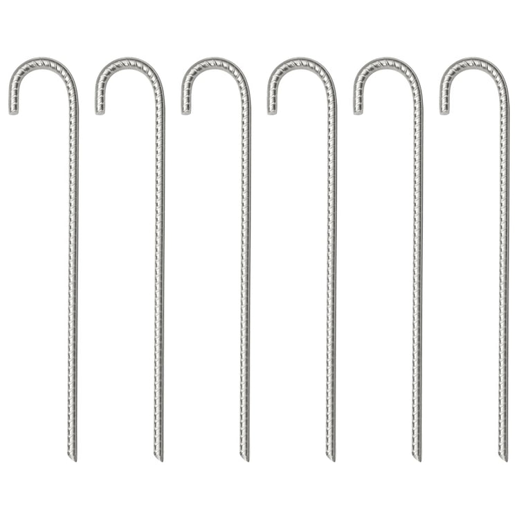 Vidaxl -Zeltstifte 6 St Ø10 mm 37 cm verzinkter Stahl
