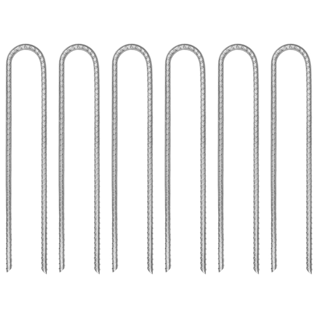 VIDAXL Zelt Frisur 6 Stcs U-förmig Ø7 mm 30 cm verzinkter Stahl