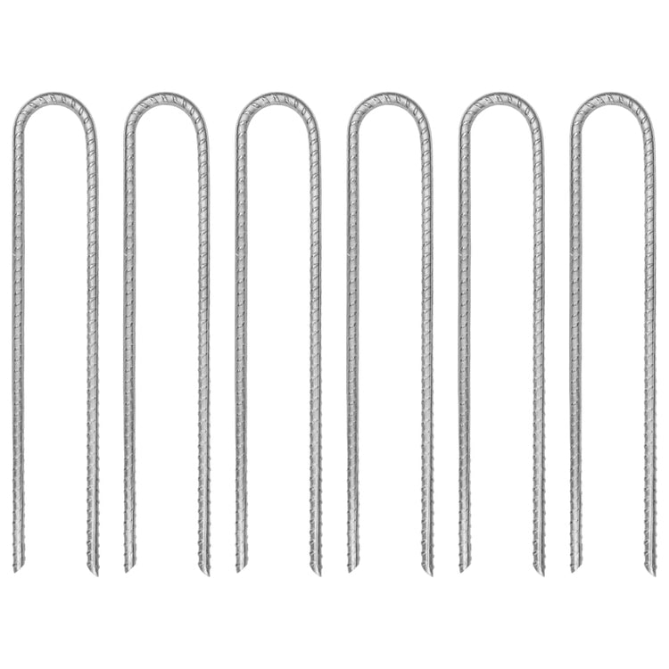 VIDAXL Zelt Frisur 6 Stcs U-förmig Ø7 mm 30 cm verzinkter Stahl
