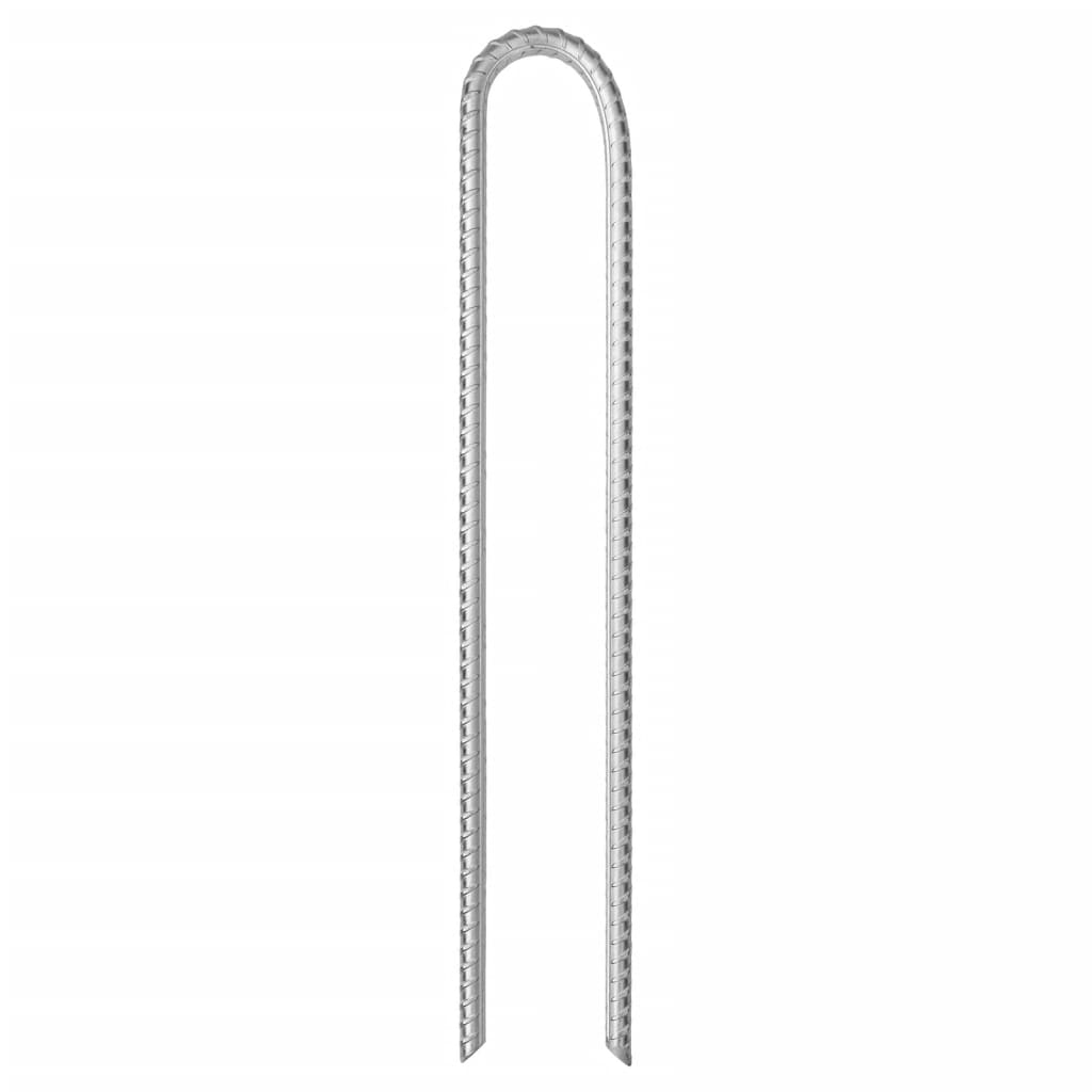 VIDAXL Zelt Frisur 12 Stcs U-förmig Ø10 mm 37 cm verzinkter Stahl
