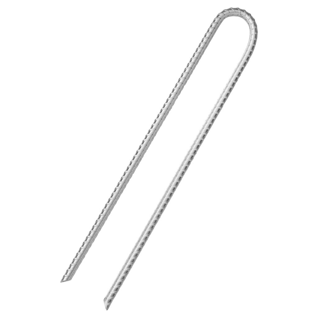 VIDAXL Zelt Frisur 12 Stcs U-förmig Ø10 mm 37 cm verzinkter Stahl