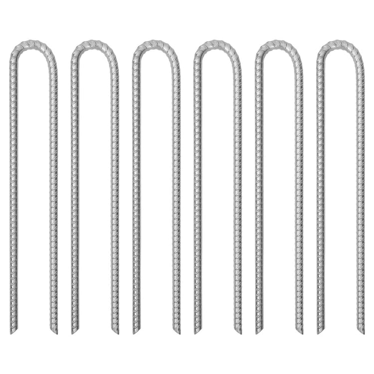 VIDAXL Zelt Frisur 6 Stcs U-förmig Ø12 mm 41,5 cm verzinkter Stahl
