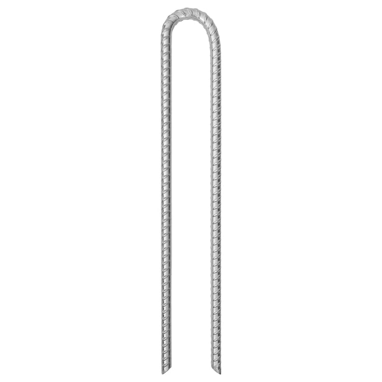 VIDAXL-Zeltstifte 12 Stcs U-förmig Ø12 mm 41,5 cm verzinkter Stahl