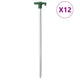 VIDAXL -Zeltstifte 12 Stcs 7 mm 25 cm verzinkter Stahlpolypropin