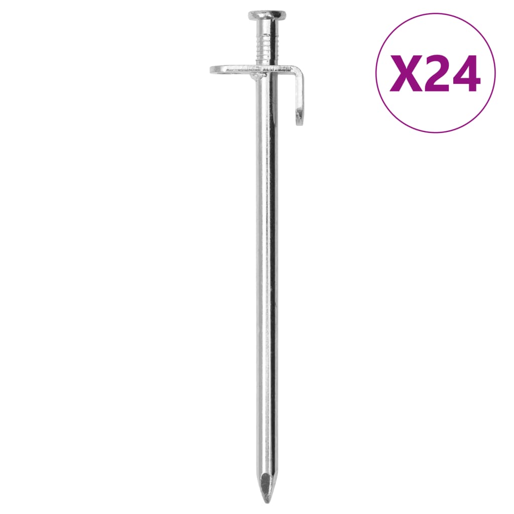VIDAXL Zelt Frar 24 St 8 mm 19,5 cm verzinkter Stahl