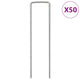 Vidaxl Erdnägel 50 Stück U-förmig 15x3,5 cm verzinkter Stahl