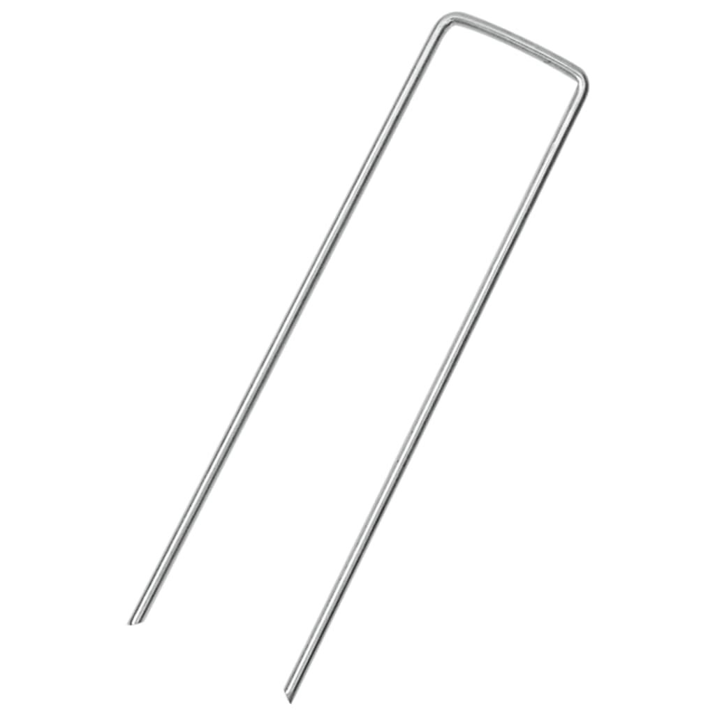 Vidaxl Erdnägel 50 Stück U-förmig 15x3,5 cm verzinkter Stahl