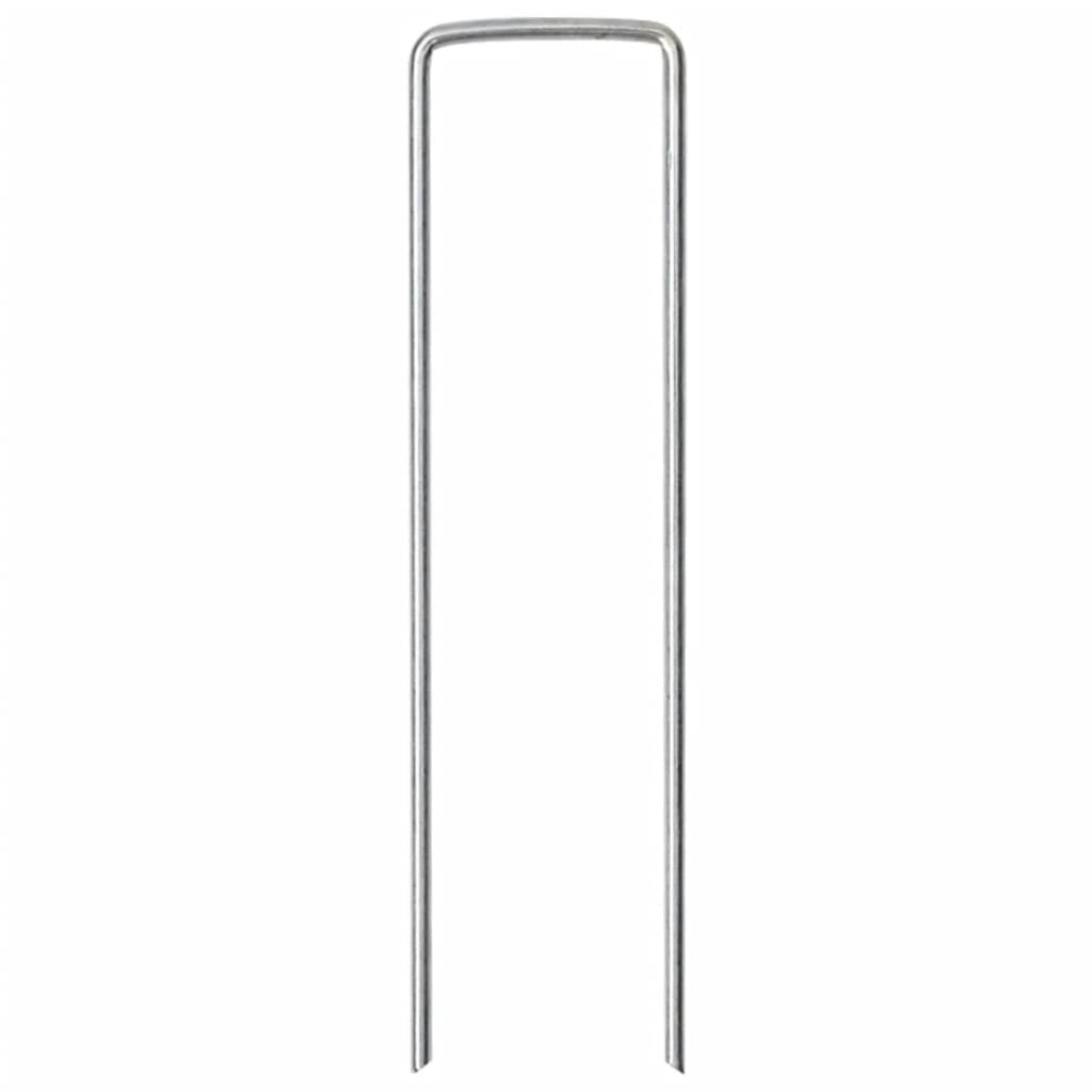 Vidaxl Erdnägel 50 Stück U-förmig 15x3,5 cm verzinkter Stahl