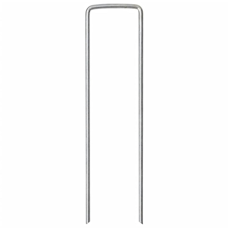 Vidaxl Erdnägel 50 Stück U-förmig 15x3,5 cm verzinkter Stahl