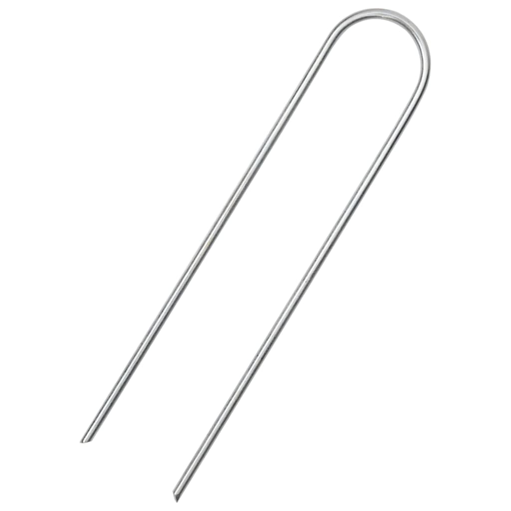 Vidaxl Erdnägel 50 Stück U-förmig 15x3,5 cm verzinkter Stahl