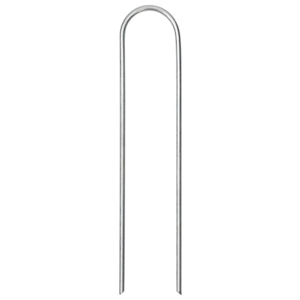 Vidaxl Erdnägel 50 Stück U-förmig 15x3,5 cm verzinkter Stahl