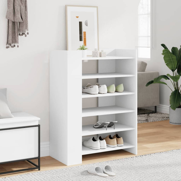 Vidaxl Schuhschrank 74.5x37.5x100 cm verarbeitetes Holz weiß