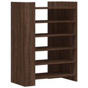 Vidaxl -Schuhschrank 74,5 x 37,5 x 100 cm Schnittholz brauner Eich - afbeelding 2