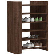 Vidaxl -Schuhschrank 74,5 x 37,5 x 100 cm Schnittholz brauner Eich - afbeelding 3