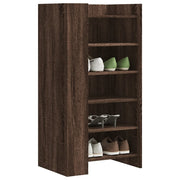 Vidaxl Schuhschrank 52x37.5x100 cm geschnittene Holzbraune Eiche gefärbt - afbeelding 1