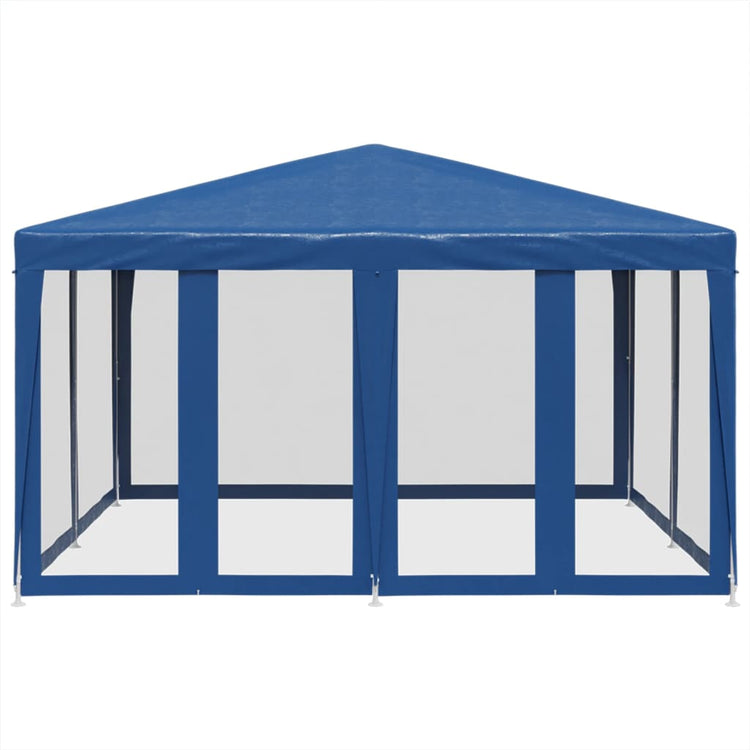 Vidaxl -Partyzelt mit 8 -Mesh -Seitenwänden 4x4 M HDPE Blau