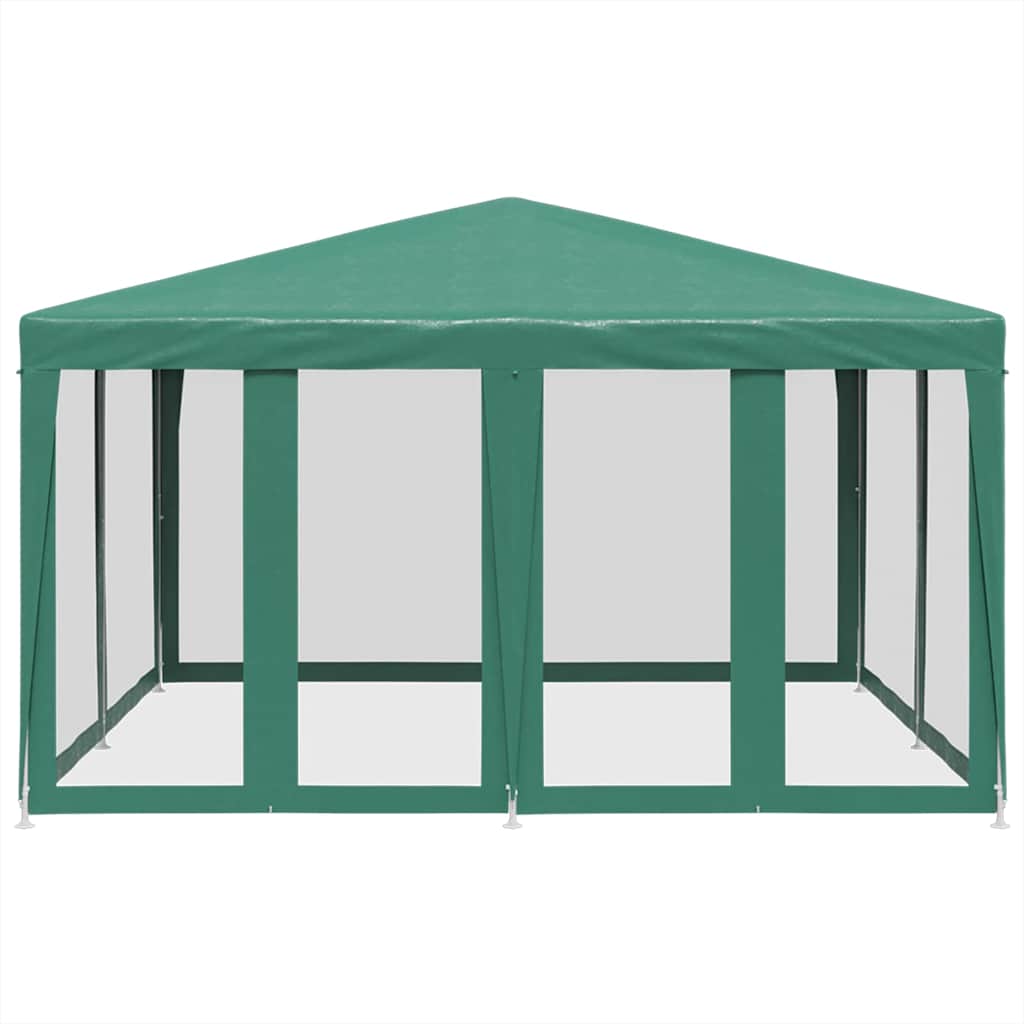 Vidaxl -Partyzelt mit 8 -Mesh -Seitenwänden 4x4 M HDPE Green