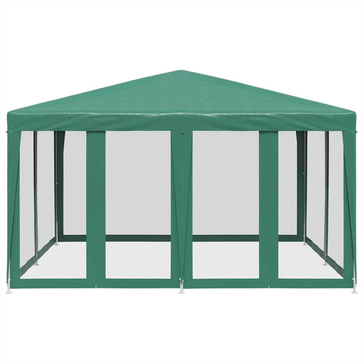 Vidaxl -Partyzelt mit 8 -Mesh -Seitenwänden 4x4 M HDPE Green