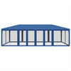 VIDAXL -Partyzelt mit 12 Mesh Seitenwänden 8x4 M HDPE Blau
