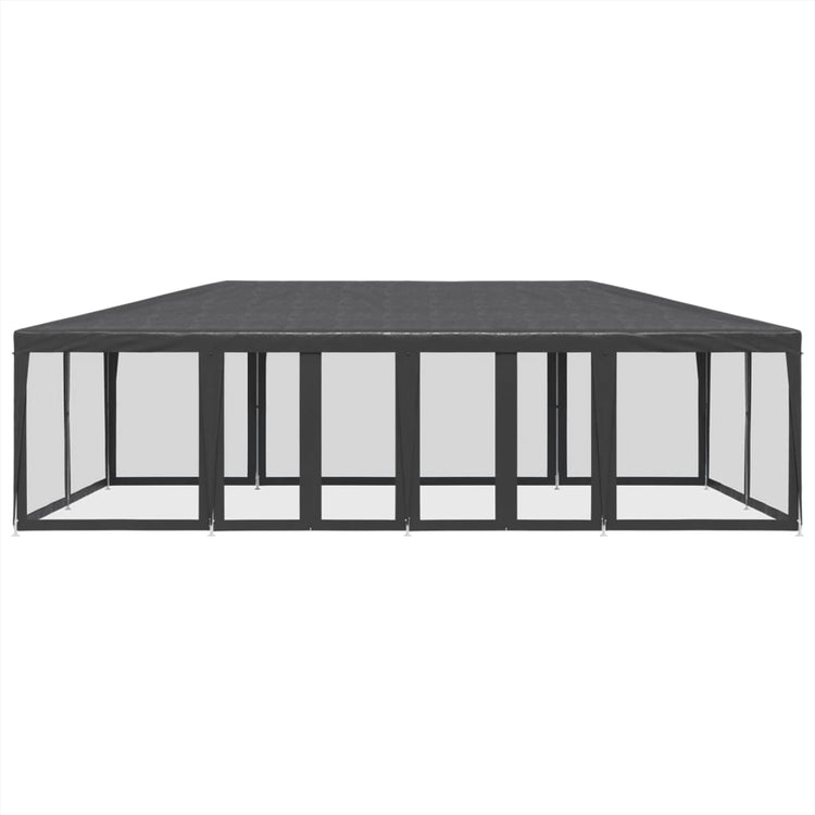 VIDAXL -Partyzelt mit 12 Mesh Seitenwänden 8x4 M HDPE Anthrazit -gelöscht