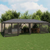 VIDAXL -Partyzelt mit 12 Mesh Seitenwänden 8x4 M HDPE Anthrazit -gelöscht