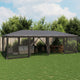 VIDAXL -Partyzelt mit 12 Mesh Seitenwänden 8x4 M HDPE Anthrazit -gelöscht