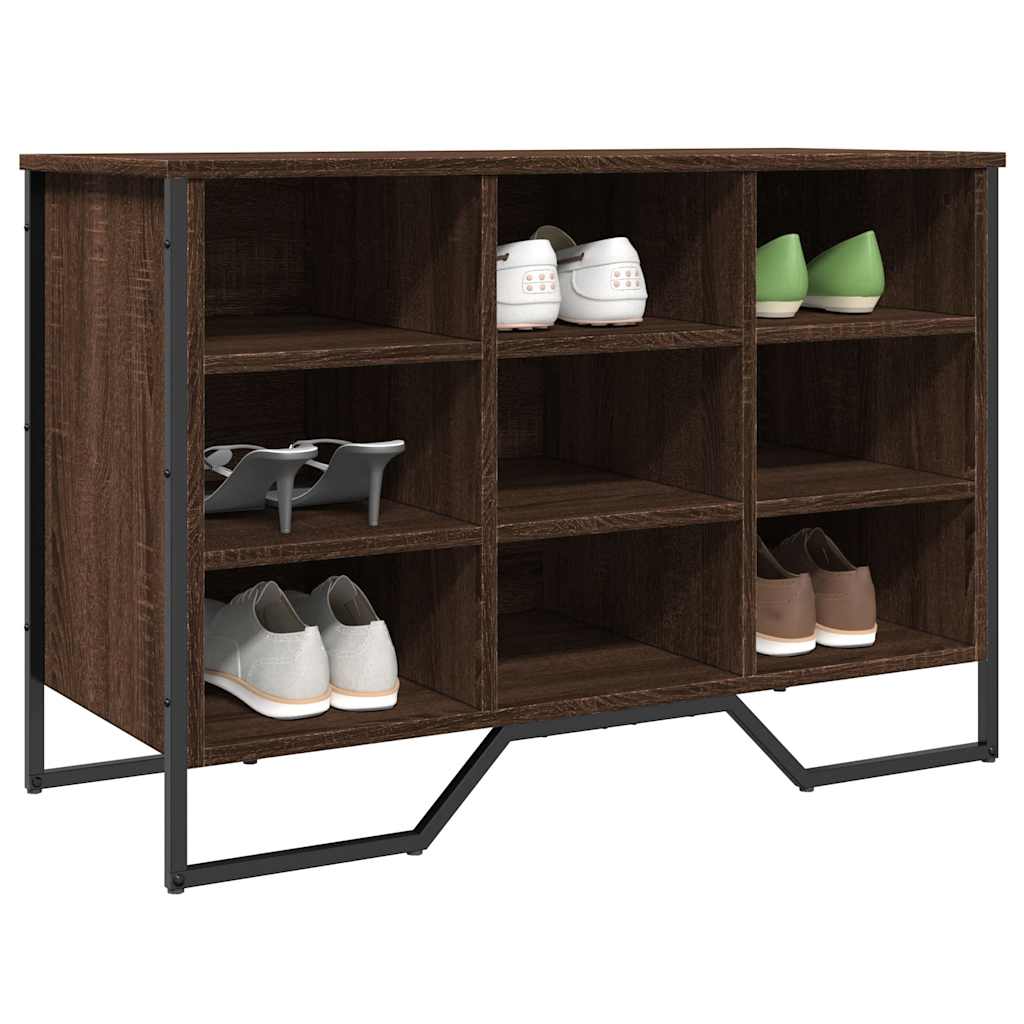Vidaxl Schuhschrank 90x38x61.5 cm verarbeiteter Holzbraun Eiche gefärbt
