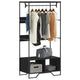Vidaxl Garderobe 90x50x180 cm propertiertes Holzschwarz