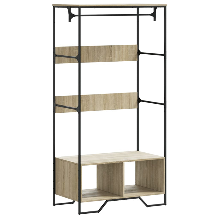 VIDAXL -Garderobe 90x50x180 cm Propertiertes Holz Sonoma Eiche gefärbt