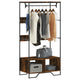 Vidaxl Garderobe 90x50x180 cm Propertiertes Holzgeräuchchen -Eiche gefärbt