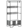 Vidaxl Garderobe 90x50x180 cm Propertiertes Holzgrau Sonoma Eiche gefärbt