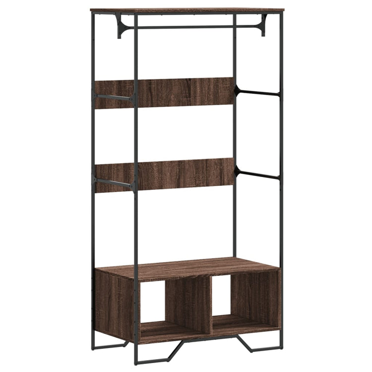 Vidaxl Garderobe 90x50x180 cm geschnittene Holzbraune -Eiche -ausgelöst