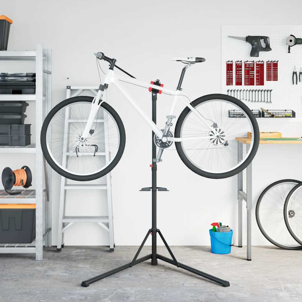 Vidaxl fiets reparieren Standard faltbare 92-152 cm Stahlrot