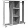 Vidaxl -Garderobe mit Rädern 102x38x110 cm Holzgrau Sonoma Eiche