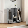 Vidaxl -Garderobe mit Rädern 102x38x110 cm Holzgrau Sonoma Eiche