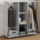 Vidaxl -Garderobe mit Rädern 102x38x110 cm Holzgrau Sonoma Eiche
