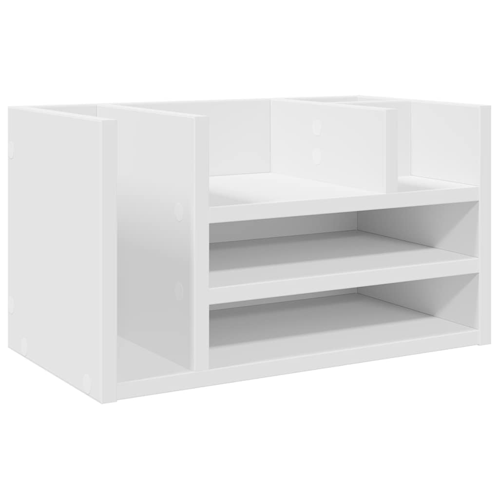 Vidaxl Bureau Organizer 44.5x24x25 cm verarbeitetes Holz weiß