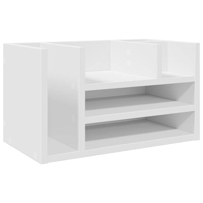 Vidaxl Bureau Organizer 44.5x24x25 cm verarbeitetes Holz weiß