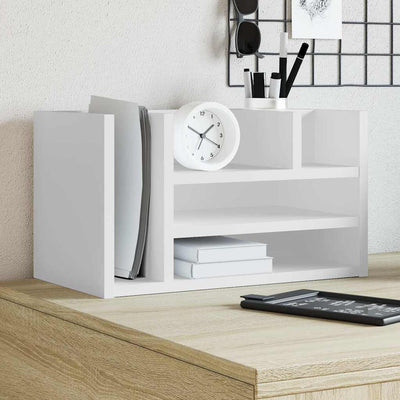 Vidaxl Bureau Organizer 44.5x24x25 cm verarbeitetes Holz weiß