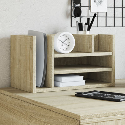 Vidaxl Bureau Organizer 44.5x24x25 cm verarbeitetes Holz Sonoma Eichefarbe