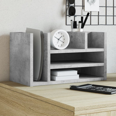 Vidaxl Bureau Organizer 44.5x24x25 cm verarbeiteter Holzbetonglijs