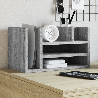 Vidaxl Bureau Organizer 44.5x24x25 cm verarbeiteter Holzgrau Sonoma Eiche