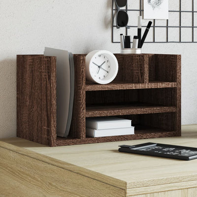Vidaxl Bureau Organizer 44.5x24x25 cm verarbeitete Holzbraune Eiche Farbe