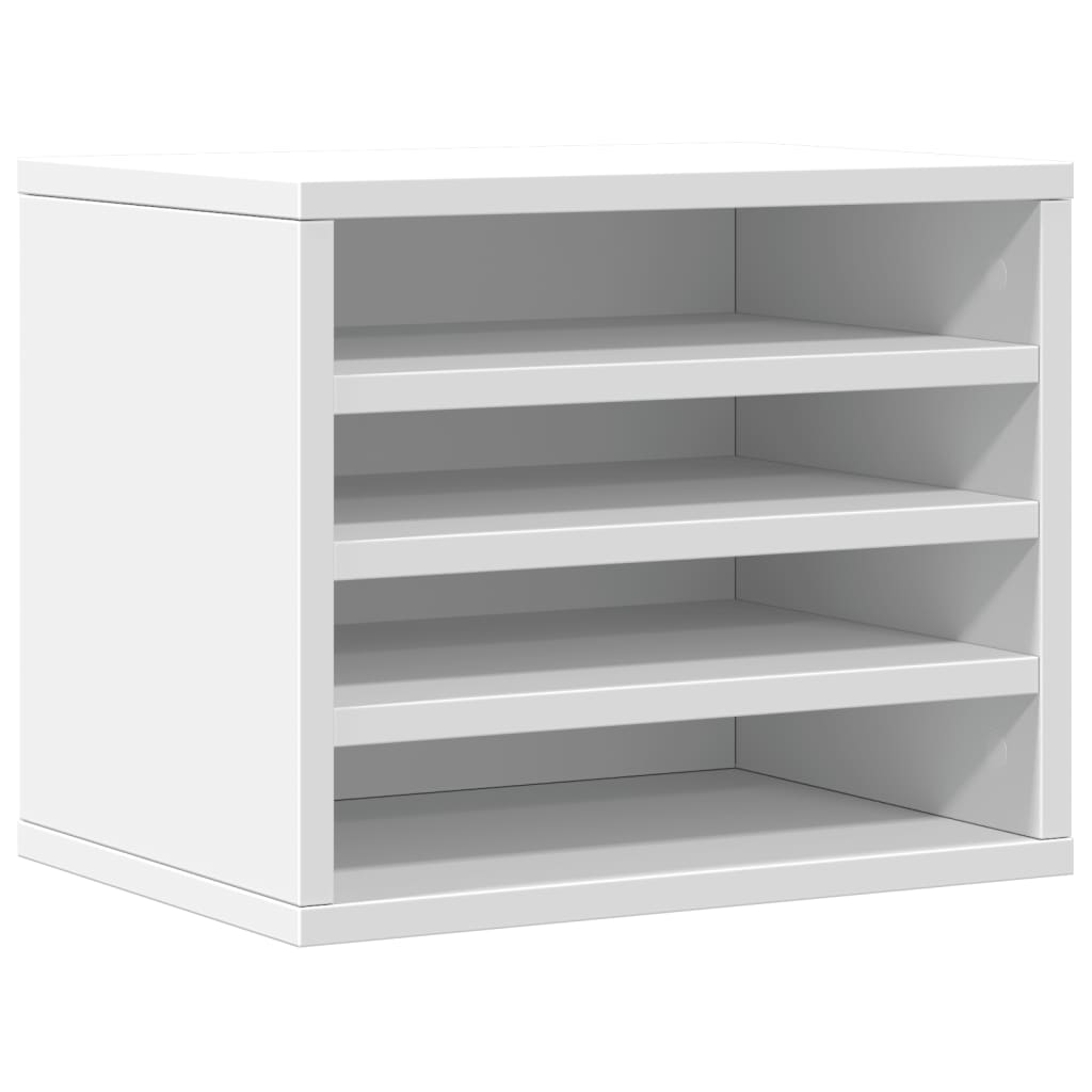 Vidaxl Bureau Organizer 36x26x29.5 cm verarbeitetes Holz weiß