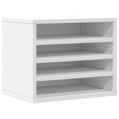 Vidaxl Bureau Organizer 36x26x29.5 cm verarbeitetes Holz weiß