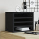 Vidaxl Bureau Organizer 36x26x29.5 cm verarbeitetes Holzschwarz