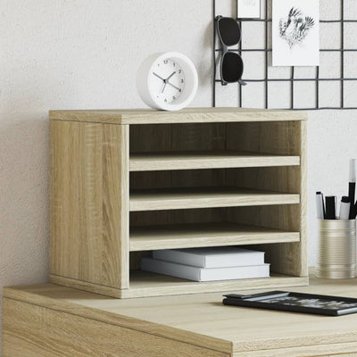 Vidaxl Bureau Organizer 36x26x29.5 cm verarbeitetes Holz Sonoma Oak Colored