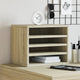 Vidaxl Bureau Organizer 36x26x29.5 cm verarbeitetes Holz Sonoma Oak Colored