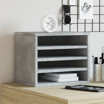 Vidaxl Bureau Organizer 36x26x29.5 cm verarbeiteter Holzbetonglijs