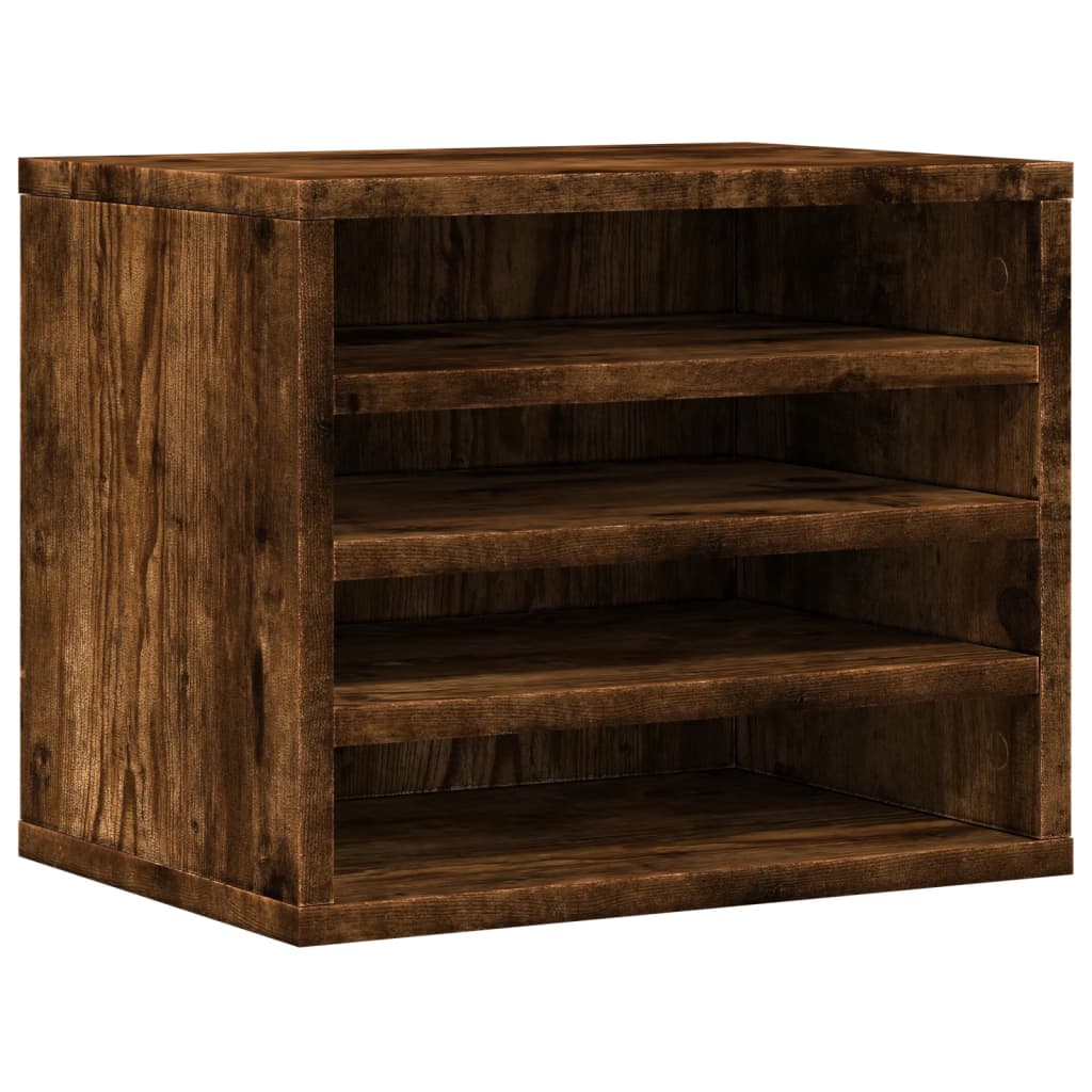 Vidaxl Bureau Organizer 36x26x29.5 cm verarbeiteter Holzgeräuchchen -Eichenfarbe